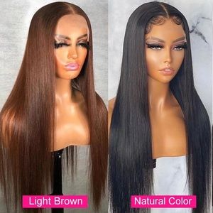 100% human virgin natural color or light brown color wig 26” inch